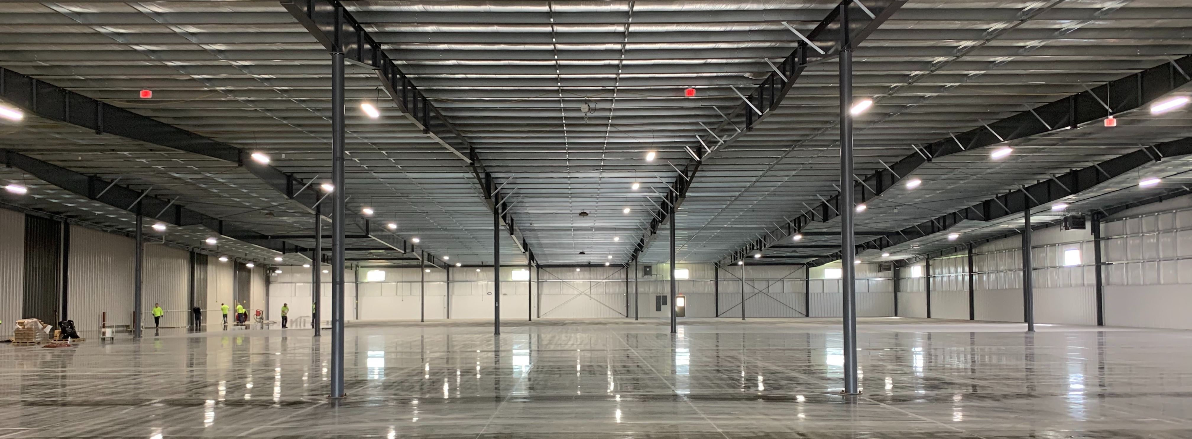 a manufacturing facility with air conditioning