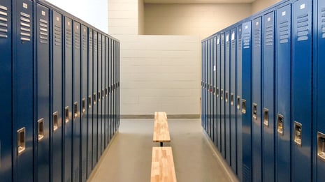 WAF locker room after