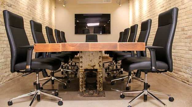 Wisconsin Aluminum Foundry custom salvaged wood conference table