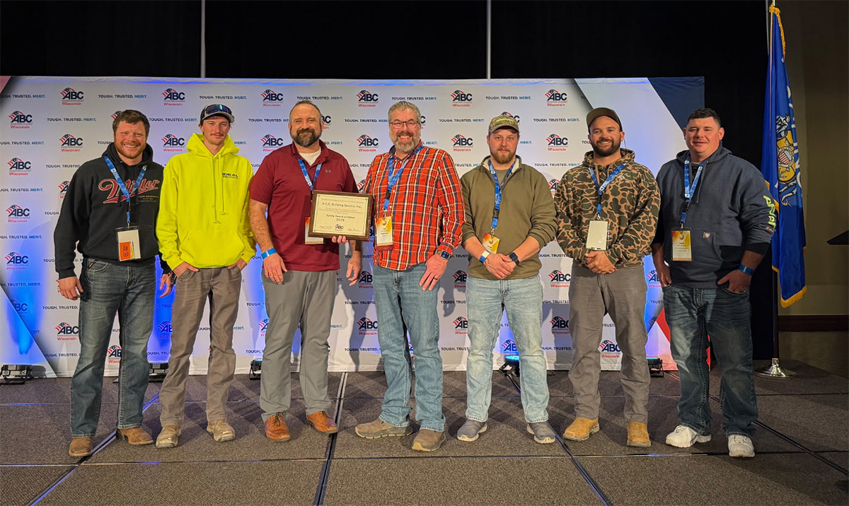 A.C.E. Building Service Receives Safety Award of Honor from ABC of Wisconsin