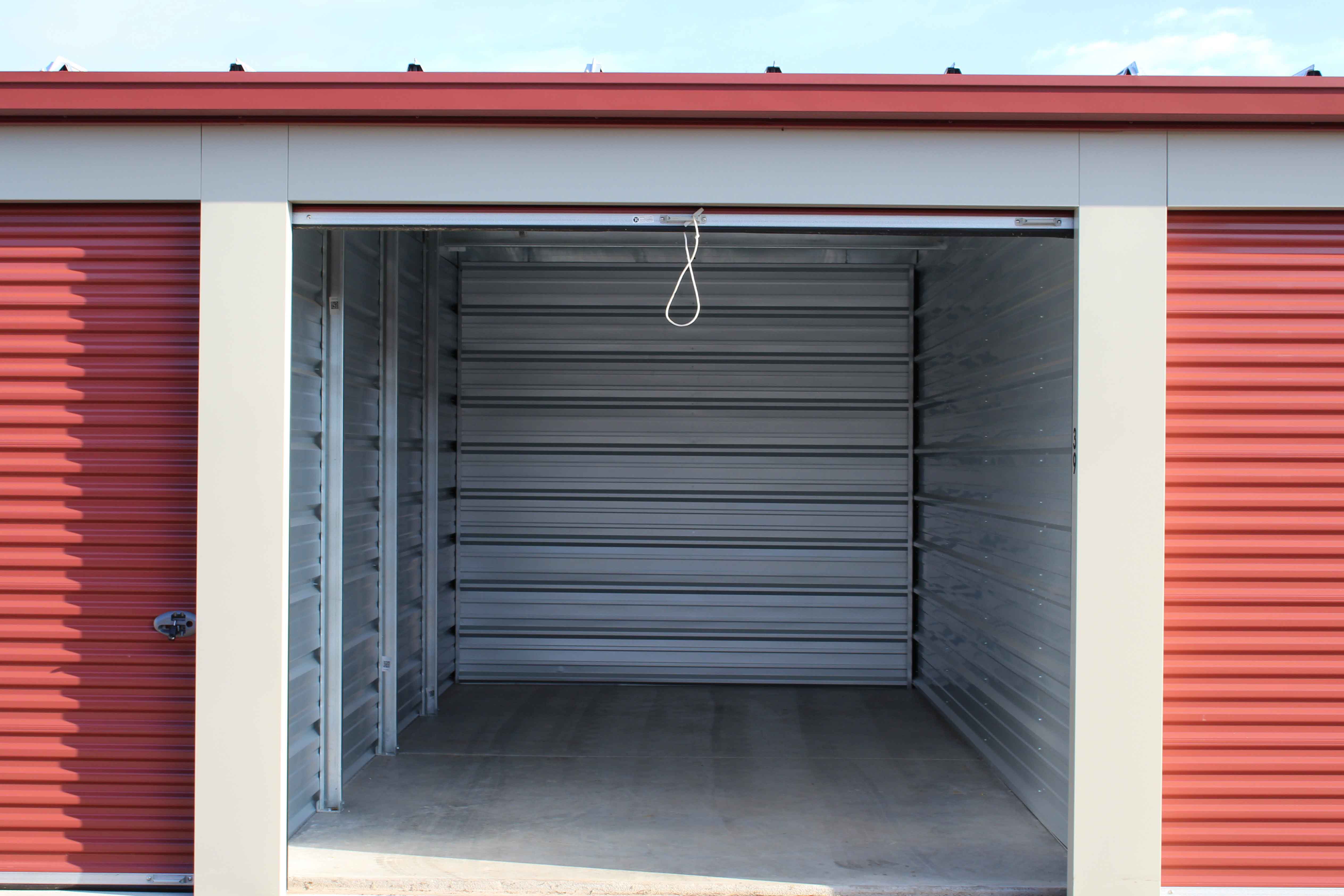 Butler Manufacturing pre-engineered metal buildings storage close up of open unit