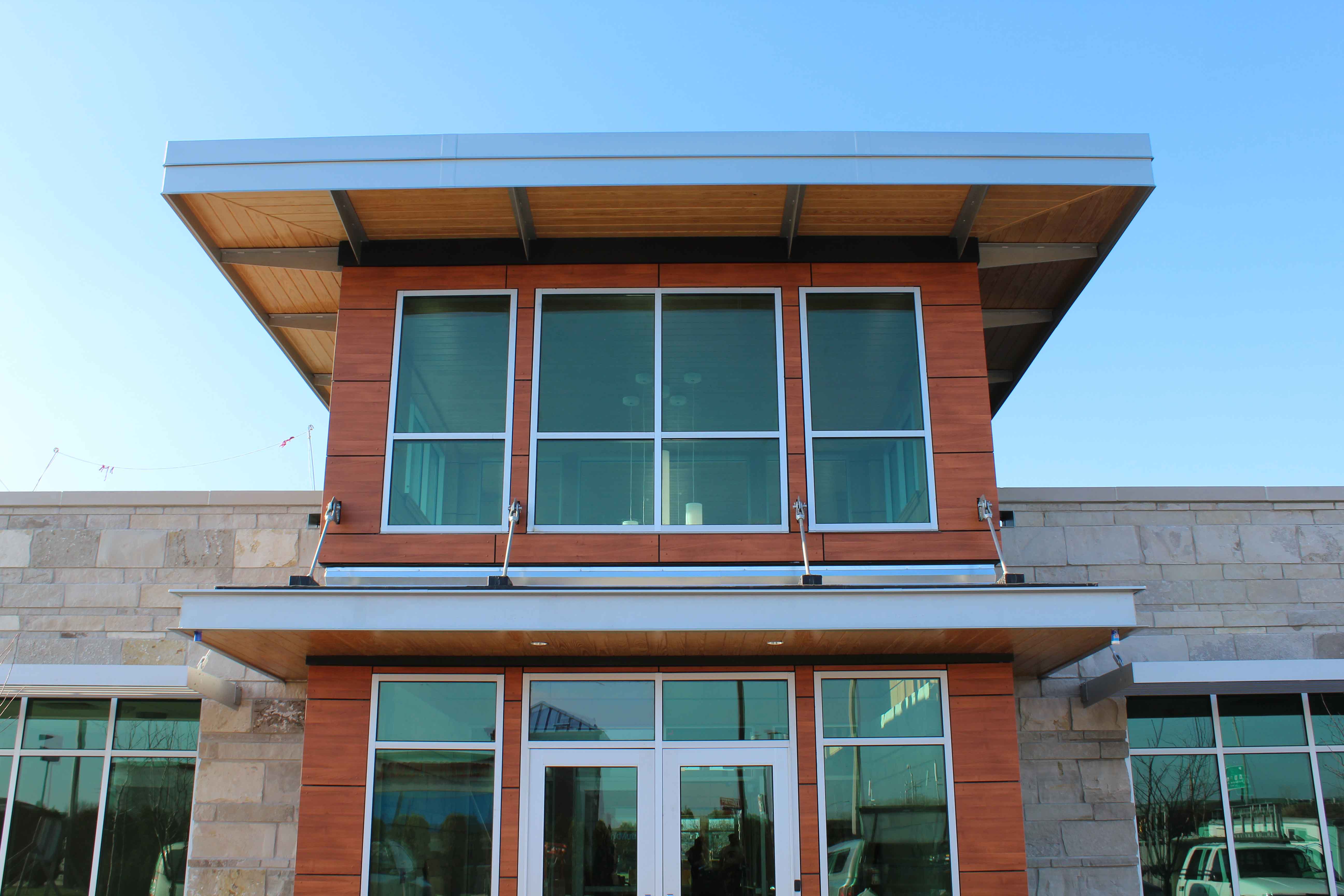 Bank First National - Grand Chute, WI - Front entrance windows