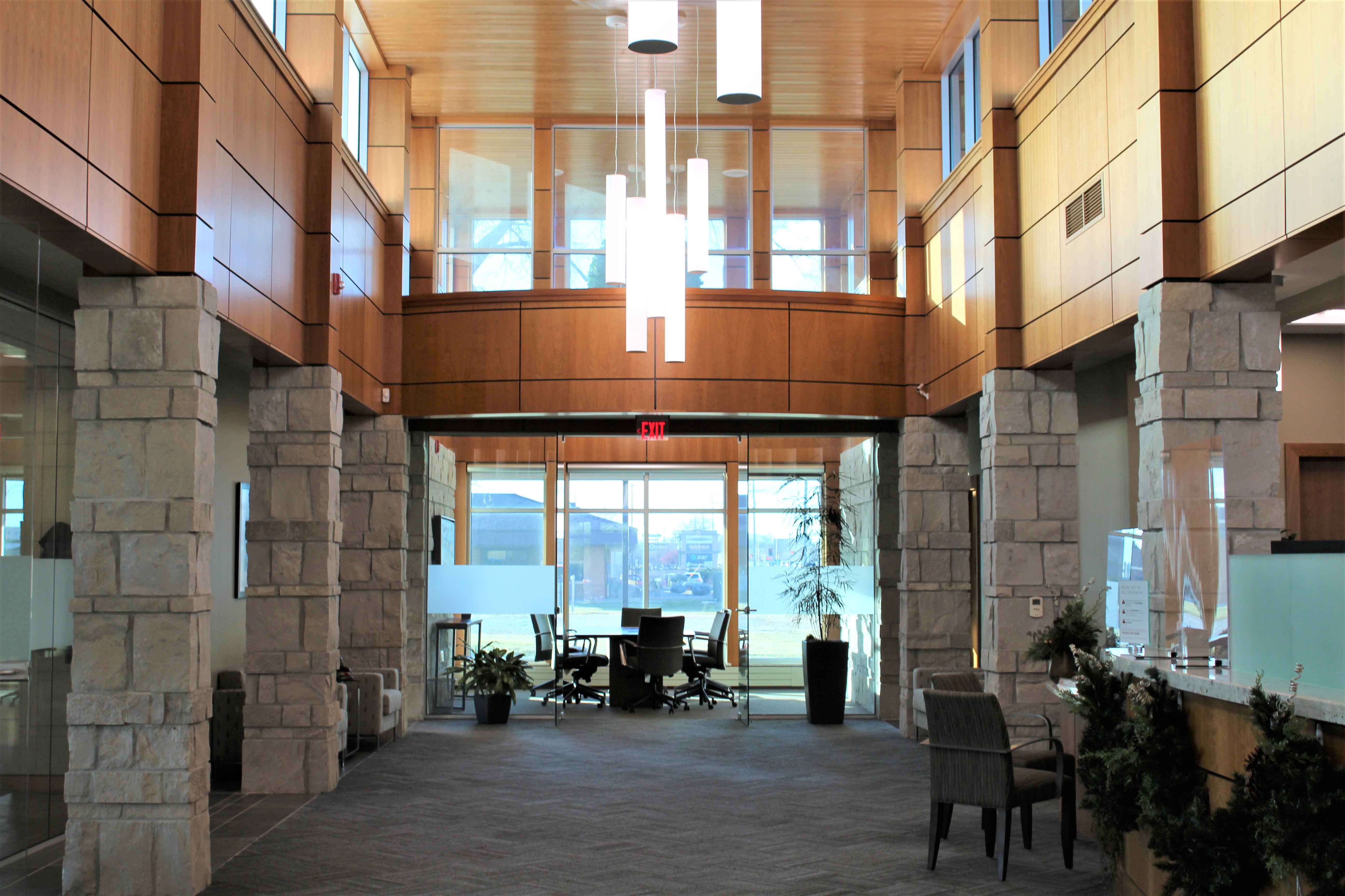Bank First National - Grand Chute, WI - Center of lobby interior
