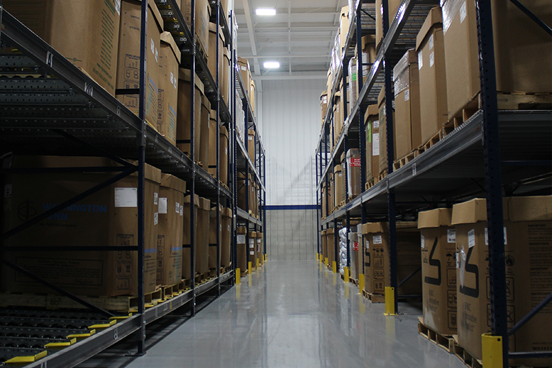 Finished interior racking