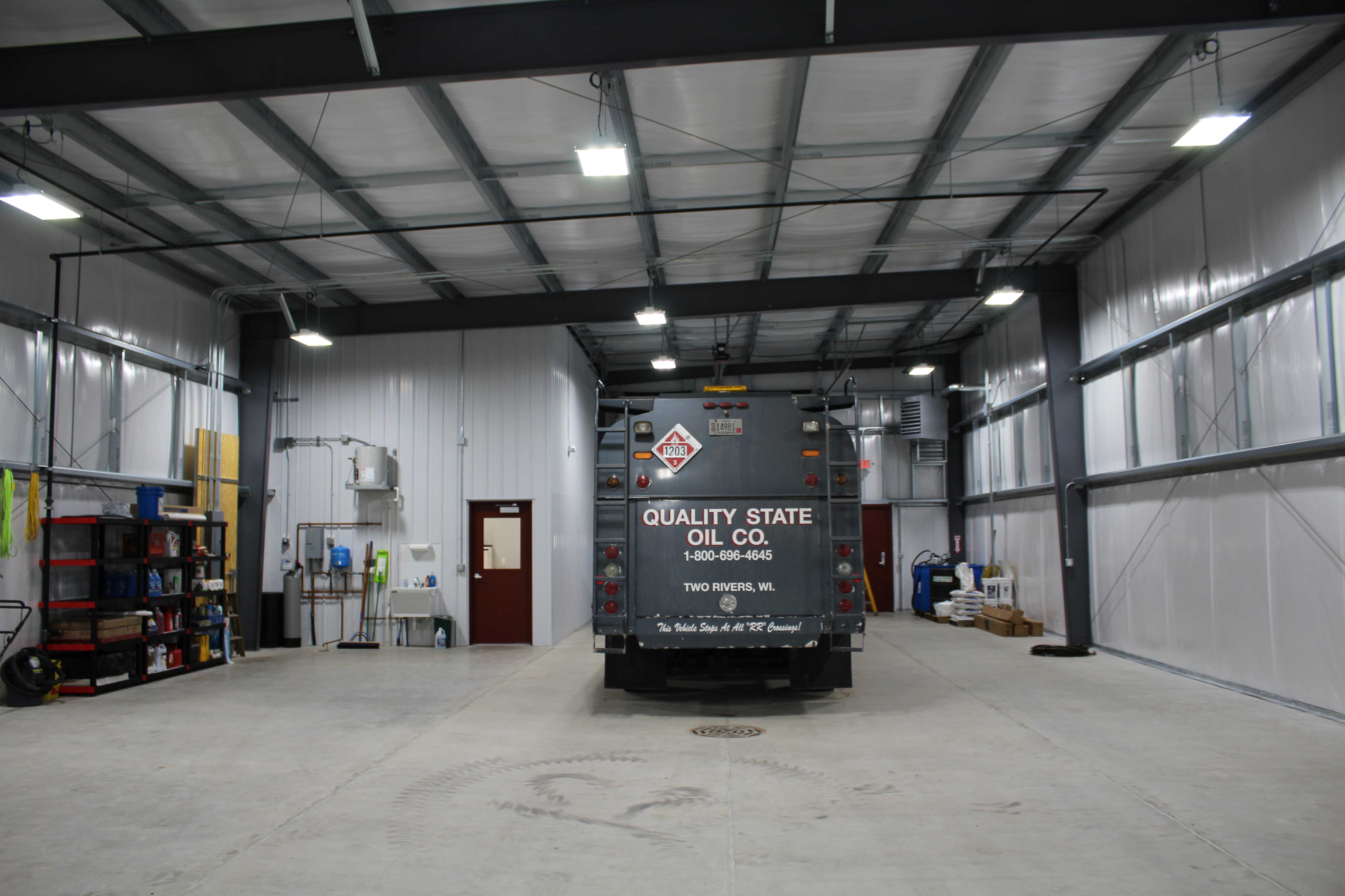 Fleet Maintenance Shop Construction Truck in Garage