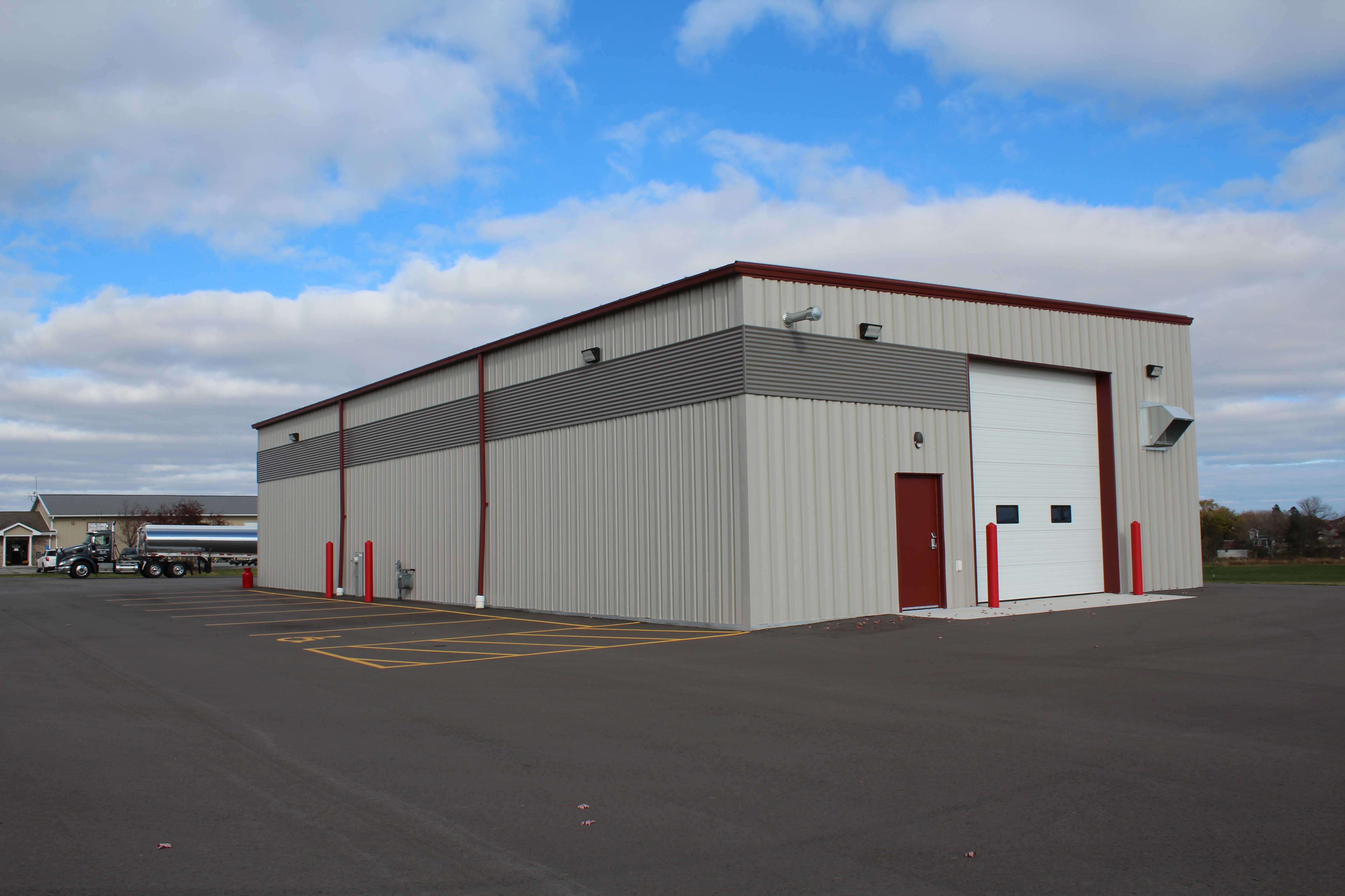 Fleet Maintenance Shop Construction Exterior Shot of Garage