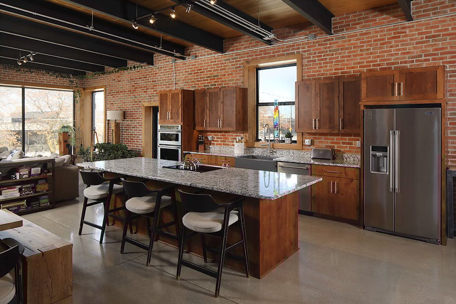 commercial building turned into private residence