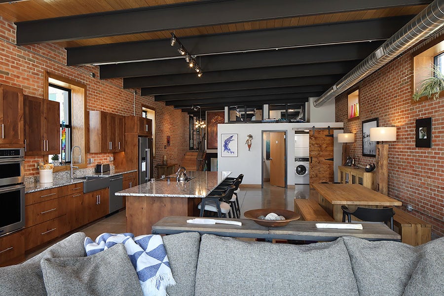 commercial building turned into private residence