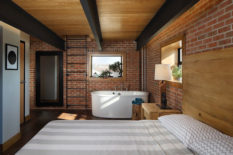 commercial building turned into private residence