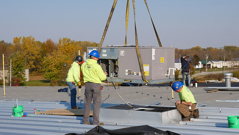 ace installing HVAC units