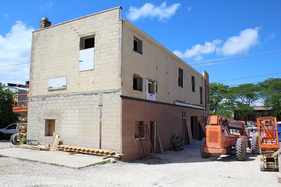 commercial building turned into private residence